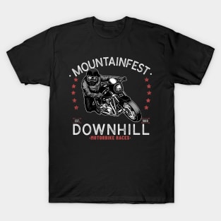 Mountainfest Downhill Motorbike Race Graphic Motorcycle T-Shirt